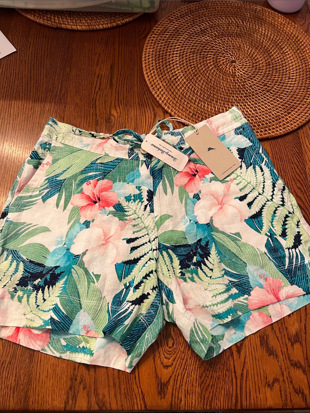 Tommy Bahama Floral Linen Shorts NWT